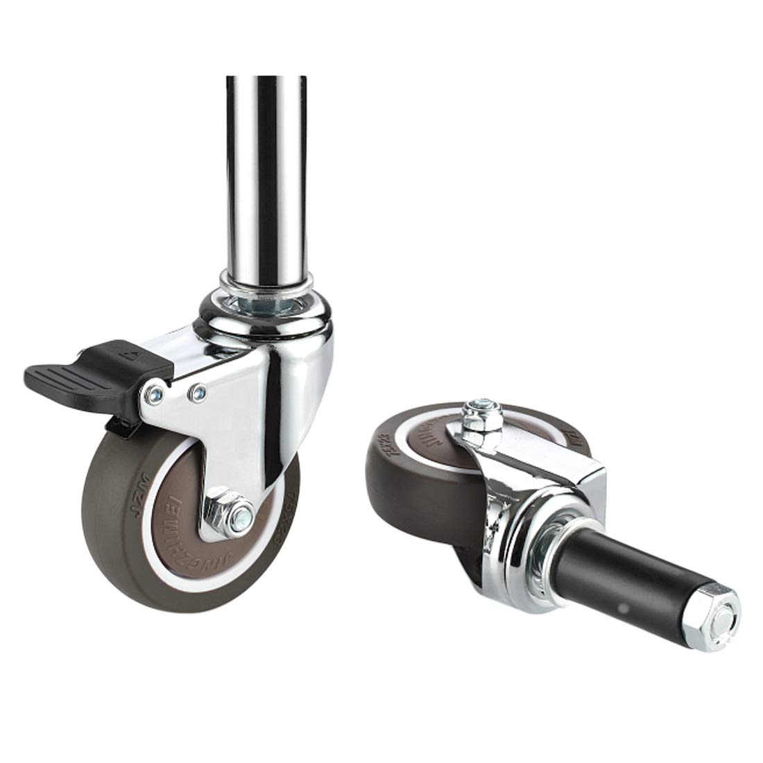 4uds Goma Giratorias Ruedas Industriales para Carrito | Giratorias Ruedas Industriales, Goma Autoadhesivas for Trolley Cart Furniture, Resistentes, con Freno