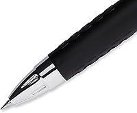 Vista 3 de Signo 207 Roller Ball Retractable Gel Pens, Medium Point (0.7mm), Black Ink, 6 Count, Bundle with Plastic Reusable Pouch