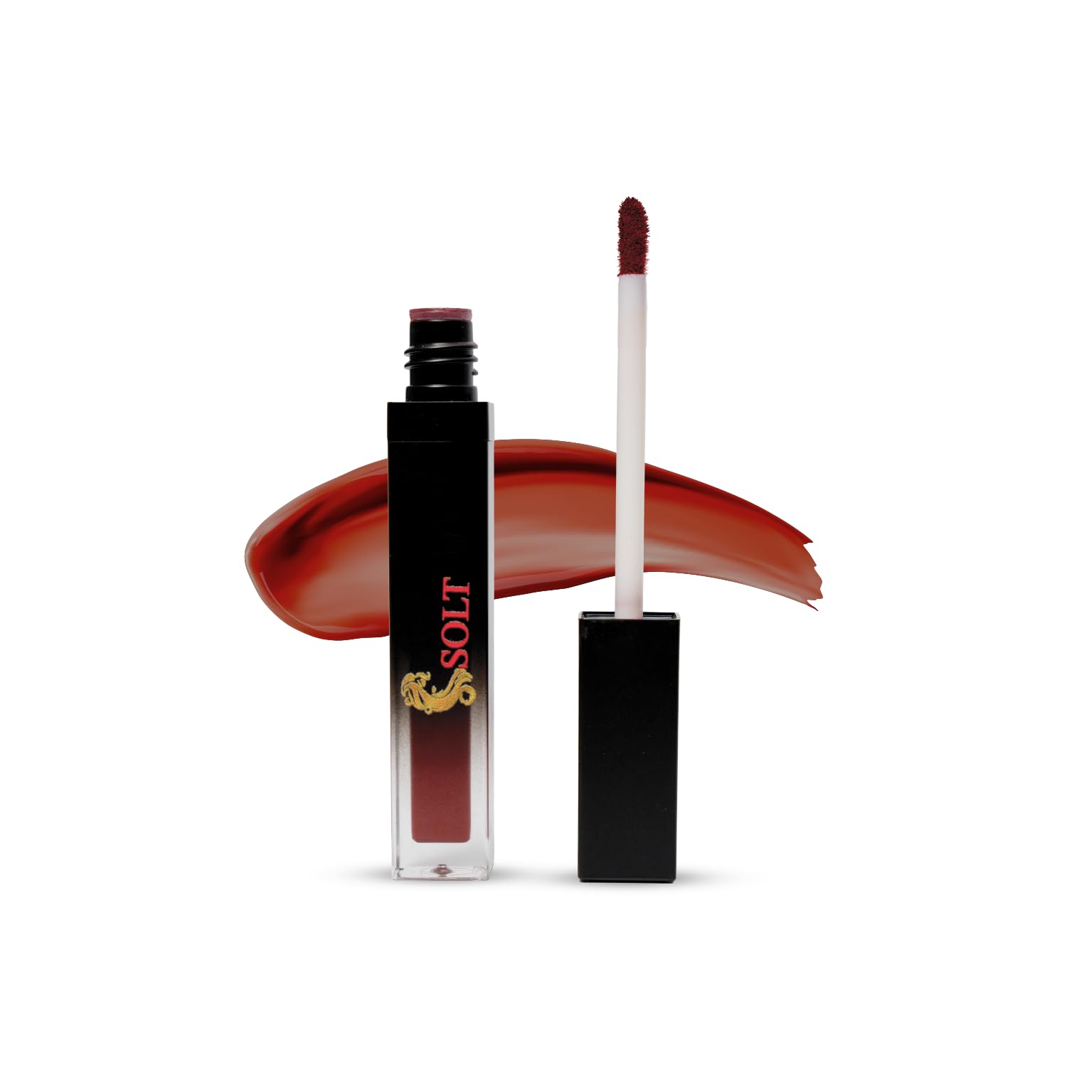 SOLT Vegan Waterproof Matte Lipstick New York Matte Lipstick, Intense Colour, Moisturised Lips, Color Sensational Creamy Matte 5ml (Brown)