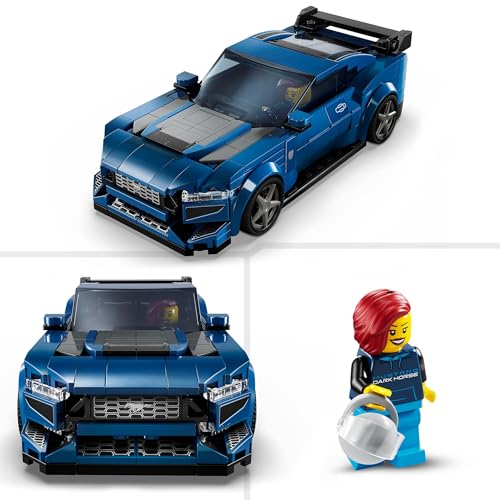 Speed Champions Auto Sportiva Ford Mustang Dark Horse, Macchina Giocattolo da Costruire per Bambini e Bambine da 9 Anni in su, Modellino di Veicolo da Corsa con Minifigure, Idea Regalo 76920 - Lego - Immagine 2