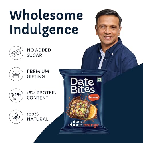 Image of Farmley Dark Choco Orange Date Bites (20 g, Pack of 1, Choco Orange Date Bites)