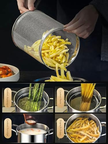 Casserole asperges et vapeur à légumes en inox avec passoire et couvercle en verre