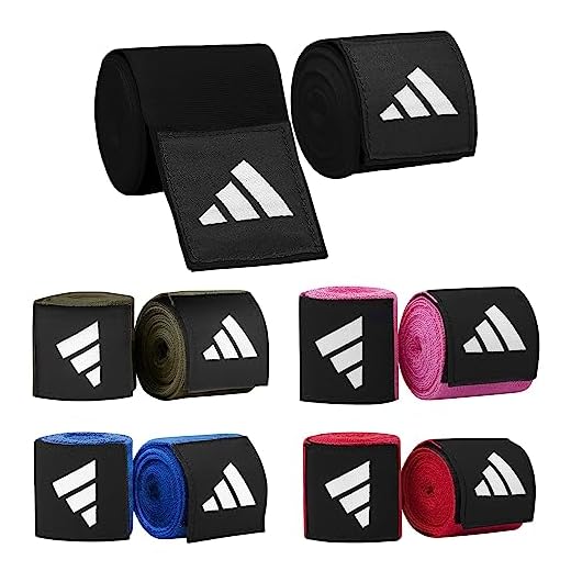 adidas Bandagen Boxing Crepe Bandage, black, 2 x 450cm, adibp03