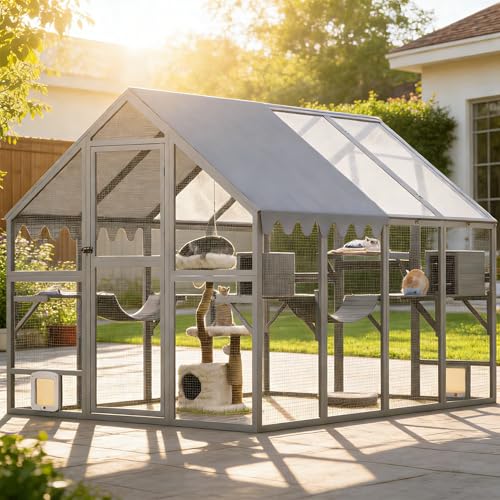 COZIWOW 110 Large Outdoor Cat Enclosure with Roof