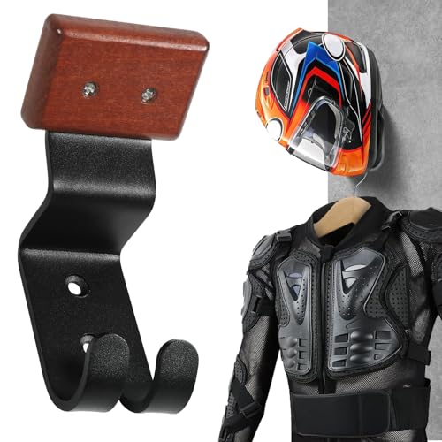 motofans Motorcycle Helmet Mount Rack Rack with Hook for Hanging Motorcycle Helmet and Jacket