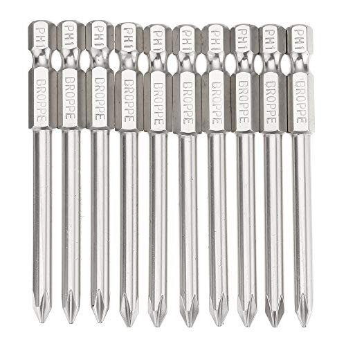 Puntas de destornillador Phillip PH1 de 75 mm con magnetismo activo para evitar caídas de tornillos