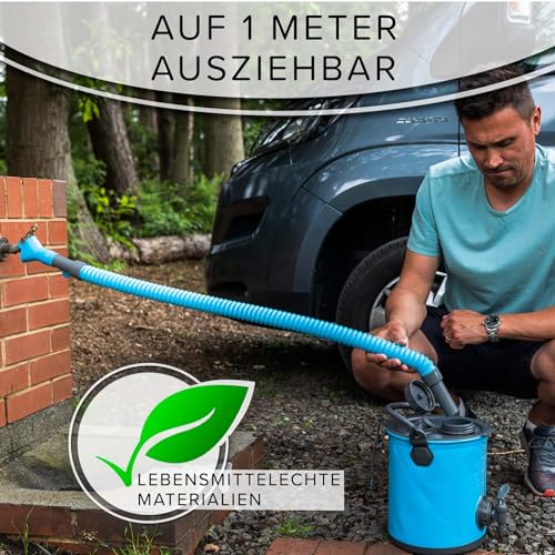 Colapz Trichter mit Schlauch Ausziehbarer Wasserschlauch – Aquaroll Füllschlauch und Trichter Set mit Trichter Große...