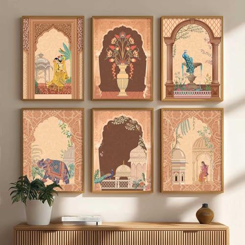 Image of kotart Painting for Wall Decoration - Pichwai Wall Art Painting for Living Room Bedroom Office Room Decor - Premium Digital Paintings with Frame for Home Decoration (10X13 INCH, B)
