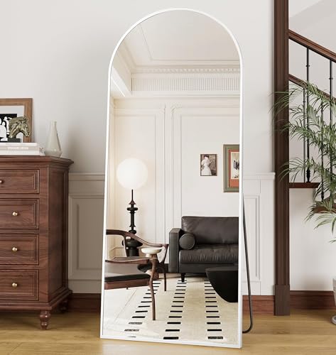 Image of OGCAU 70 inchx26 inch Arched Full Length Mirror, Floor Full Body Mirror, White
