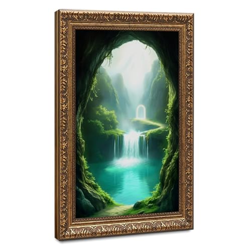 The Sunveil Passage toile avec cadre dore retro finition premium pour salon