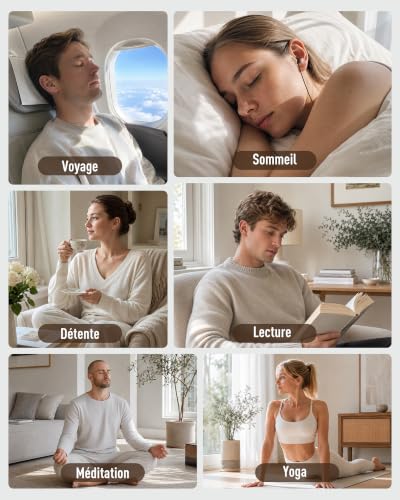 Hearprotek 2 Paires Écouteurs de Sommeil, Écouteurs Intra-Auriculaires Confortables avec Micro&réduction du Bruit à Profil Bas pour Dormir sur Le côté,ronfler,Yoga,Voyage,médiation & Relaxation – vue 7