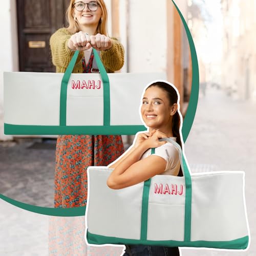 Bolsa para Mahjong Tamaño 31.5 x 12 x 4 pulgadas Lona Verde miniatura 6