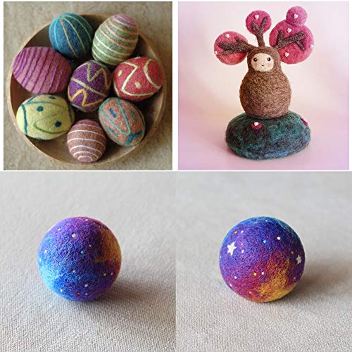 image for JUPEAN 3.53oz Wool Roving Yarn, Wool Felting Supplies, Pure Wool, Chun