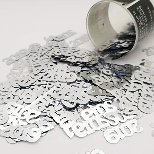 Confetti Year 2019 Silver - 3 Half Oz Bags (1.5 oz) #7266