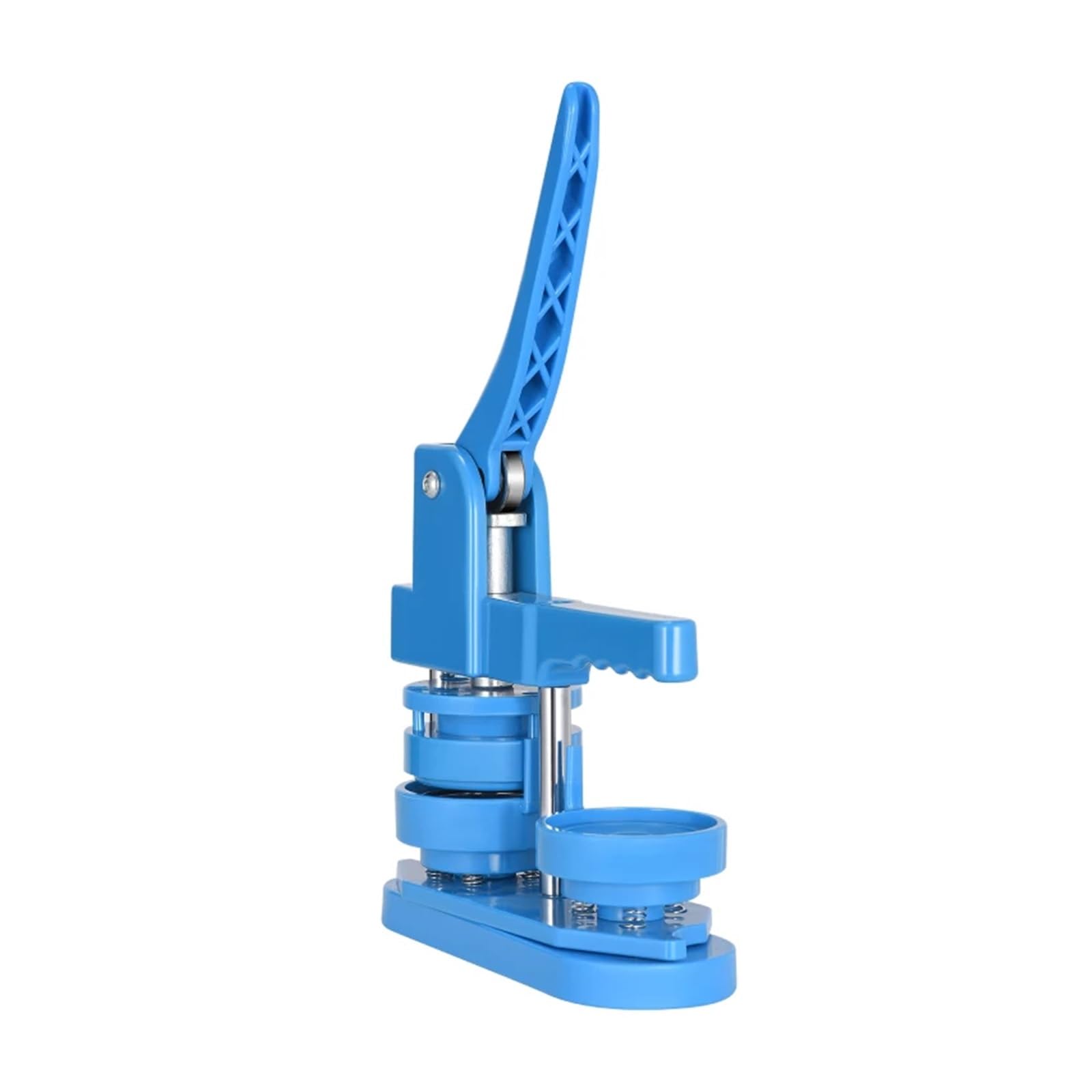 NGTFDCP Badge Machine, Tin Badge Maker 58mm Button Machine Round DIY Rotary Punch Press Parts Supplies DIY Crafts(Blue)
