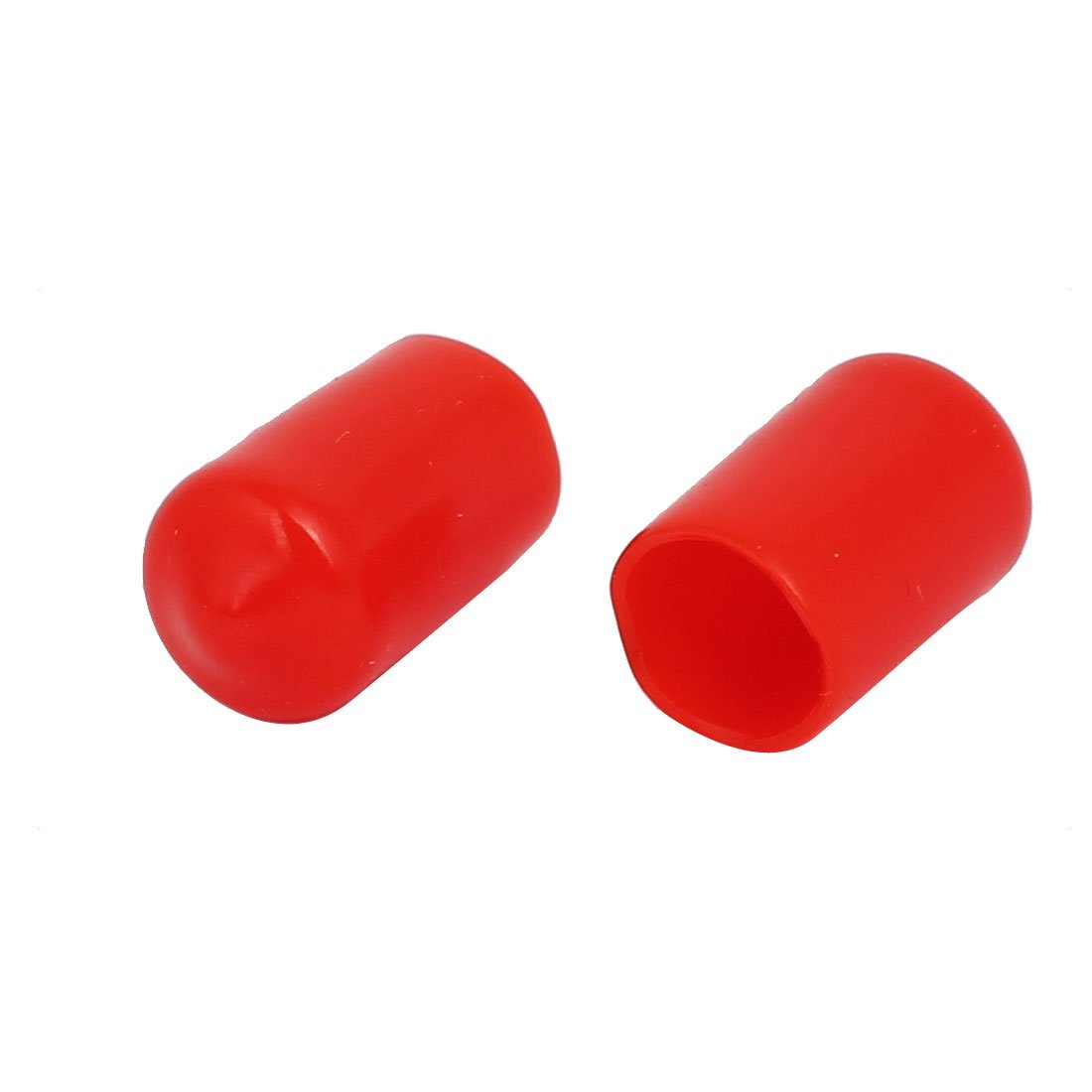 Aexit 8.5mm Inner Cord Management Dia Rubber Insulated End Cap Screw Thread Protector Cover Cable Sleeves Red 100pcs