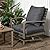 Outsunny 4 Piece Wicker Patio Furniture Set with 2 Rocking Chairs, Loveseat Sofa, Outdoor PE Rattan Conversation Set with Cushions, Aluminum Table for Porch, Poolside, Dark Gray