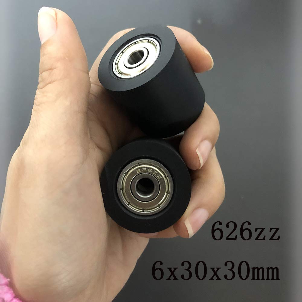 Set 4 Cuscinetti Puleggia Per Bici E Moto - Tendicatena Da 8mm, Guida Rullo Tenditore - Foto 5