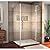 Aston Avalux 48" x 36" x 72" Completely Frameless Hinged Shower Enclosure, Polished Chrome