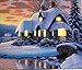 Lightahead 12x14 inch "Wooden Framed" PAINTING WALL ART With Fiber Optic Blinking Lights . GREAT CHRISTMAS DECORATION & GIFTS (Cottage next to River)