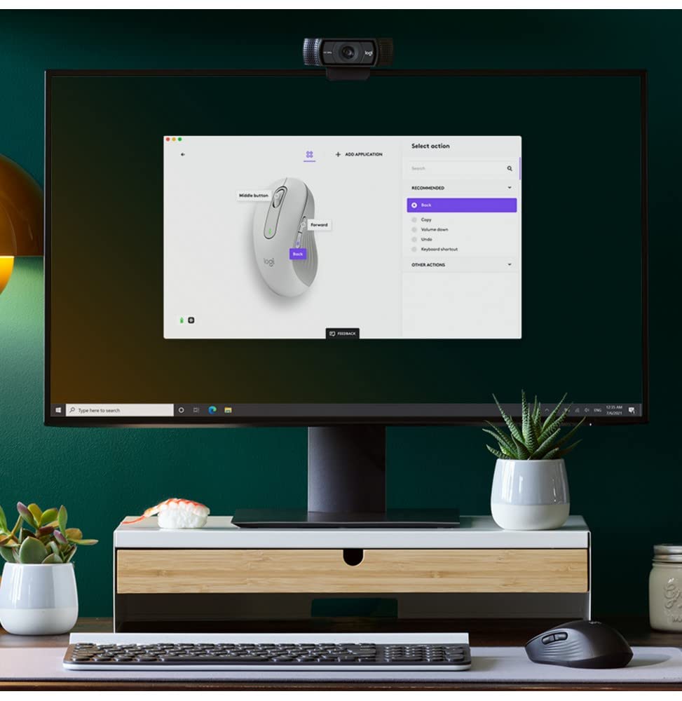 Logitech Signature M650 L Left Mouse wireless - Per mancini con mani grandi, Durata Batteria 2 anni, Clic Silenziosi, Tasti Personalizzabili, Bluetooth, per PC/Mac/Più dispositivi/Chromebook - Bianco