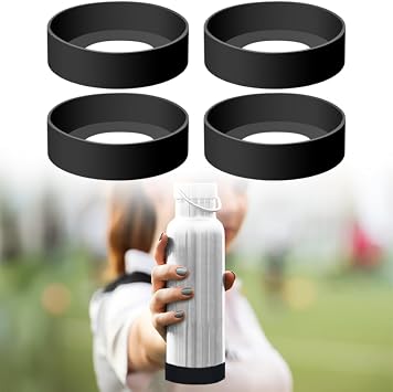 Silicone Protective Boot - Non-Slip Bottom Cover Sleeve & Bumper for Travel Hiking Gym - Fits 16-24 Oz Water Bottle