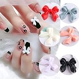 Butterfly Bow Nail Charms 140 Pcs 3D Nail Charms for Acrylic Resin Nails DIY Manicure Tips Decoratio