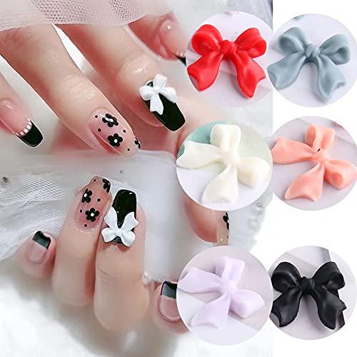 Butterfly Bow Nail Charms 140 Pcs 3D Nail Charms For Acrylic Resin Nails Diy Manicure Tips Decoration #TOP6