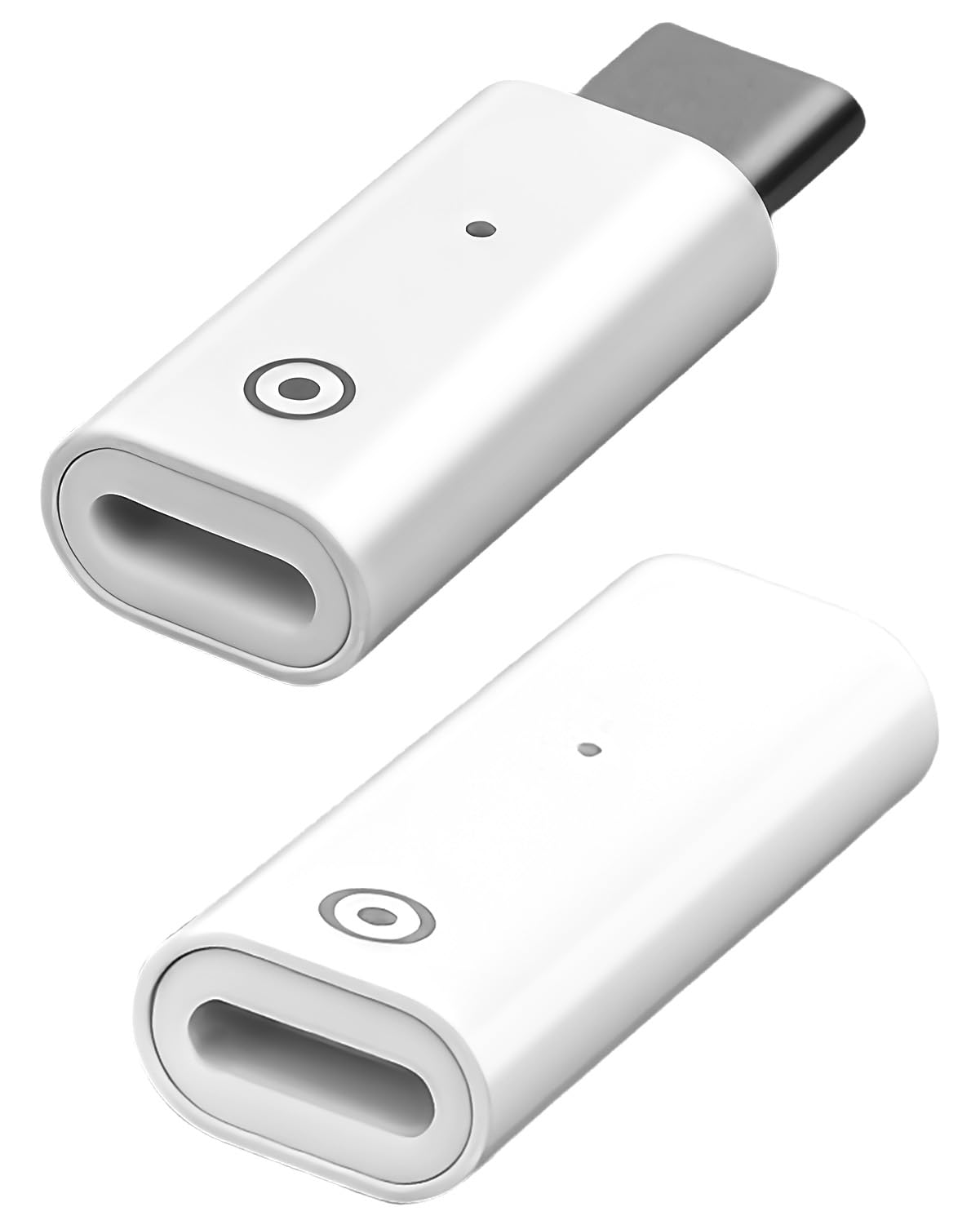 Zestaw 2 adapterów ładujących do Apple Pencil 1. generacji – wtyczka USB-C i gniazdo na złącze 8-pinowe – tylko do ładowania – kompatybilny z iPad 10. generacji – bez Bluetooth/danych