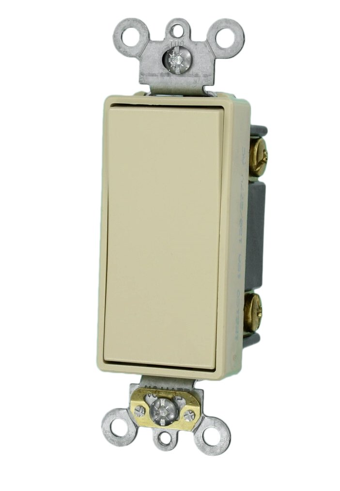 Leviton 15-Amp 120/277-Volt Decora Plus Rocker 3-Way AC Quiet Switch, 5693-2W, White