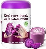 Purple Sweet Potato Powder 24oz (680g) - Natural Food Coloring for Baking, Drinks & Smoothies｜Ube/Purple Yam Alternative, Non-GMO, Gluten-Free, Resealable Fresh Pack
