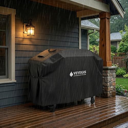 VEYEGIS 36 Inch Griddle Cover for Blackstone 4-Burner Flat Top Grill with Hard Cover & Side Shelves (Models 1899, 2177, 2322), Fits Most 4-Burner Griddles, Thickened 800D Waterproof Material by VEYEGIS - Used condition - Image 9