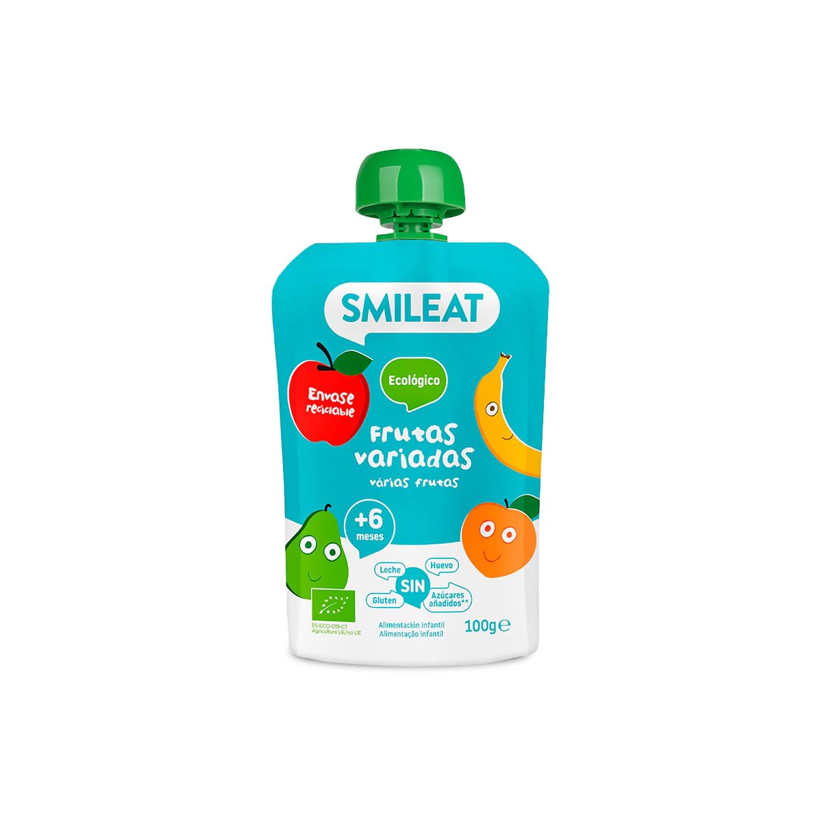 Smileat - Pouch de Aguacate y Arándanos, Ingredientes Naturales Bebibles, Para Bebés a Partir de los 6 Meses - 100g — view 10