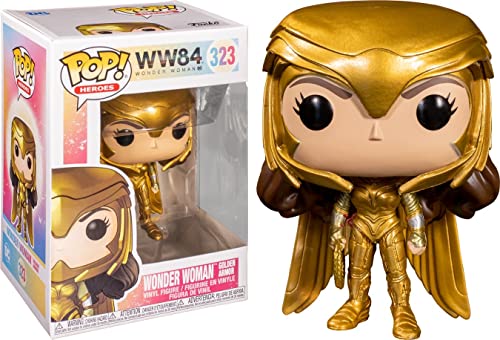 Funko Pop! Movies: Wonder Woman 1984 - Wonder Woman Gold Power (Metallic), Multicolor, (Model: 46658)