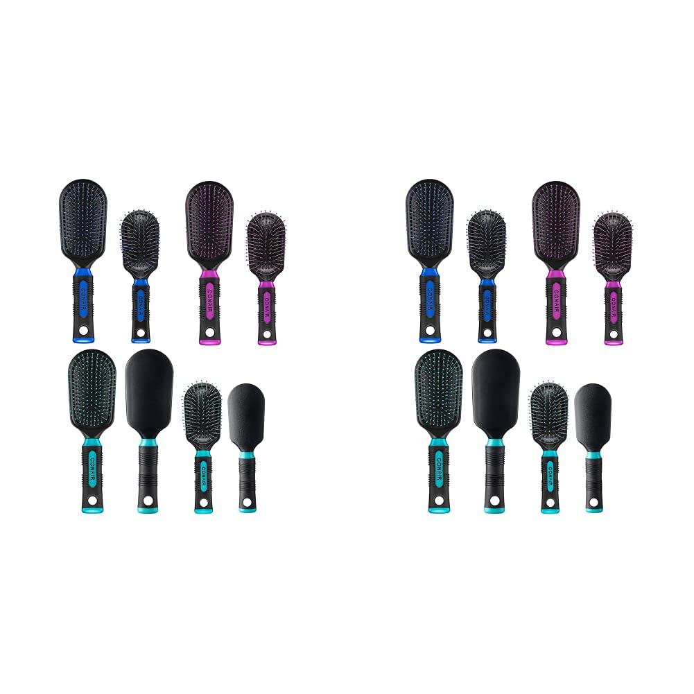 Conair Salon Results Hairbrush Set, Wire Bristles and