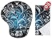 Vintage Floral Ergonomic Design Mouse Pad with Wrist Support. Gel Hand Rest. Matching Microfiber Cleaning Cloth for Glasses, Cars & Electronics. Mouse Pad for Laptop, PC Computer and Mac.