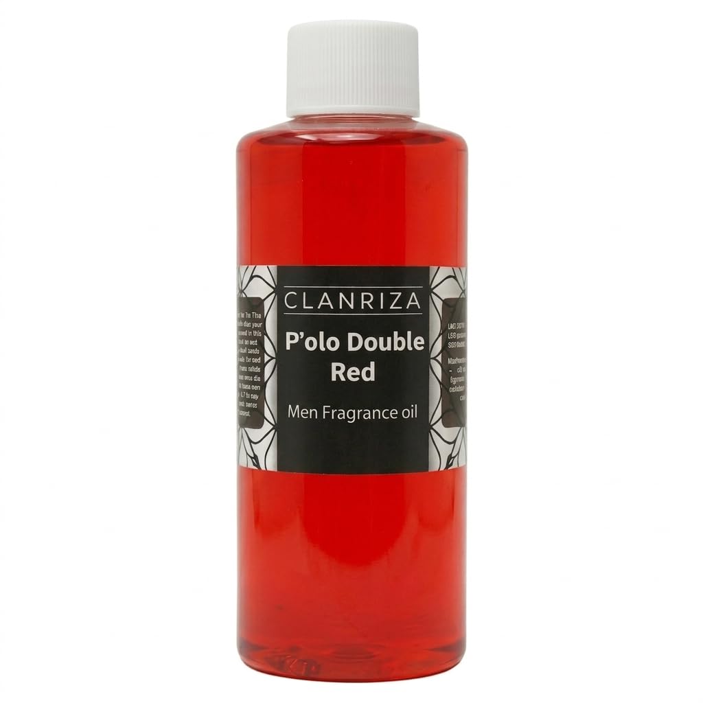 10 Fl Oz P'olo Double Red Fragrance Body Oil - Pure & Natural Long-Lasting Perfume Oil for Men - Scented Body Oil for Skin - All-Day Fragrance & Body Care - Ideal Gift