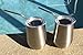 Insulated Double Walled and Vacuum Sealed Stemless 12 oz Stainless Steel Elegant Wine Glass Tumbler Set of 2 with Lids and Stainless Steel Straws - No Sweat- No Seams - Dishwasher safe