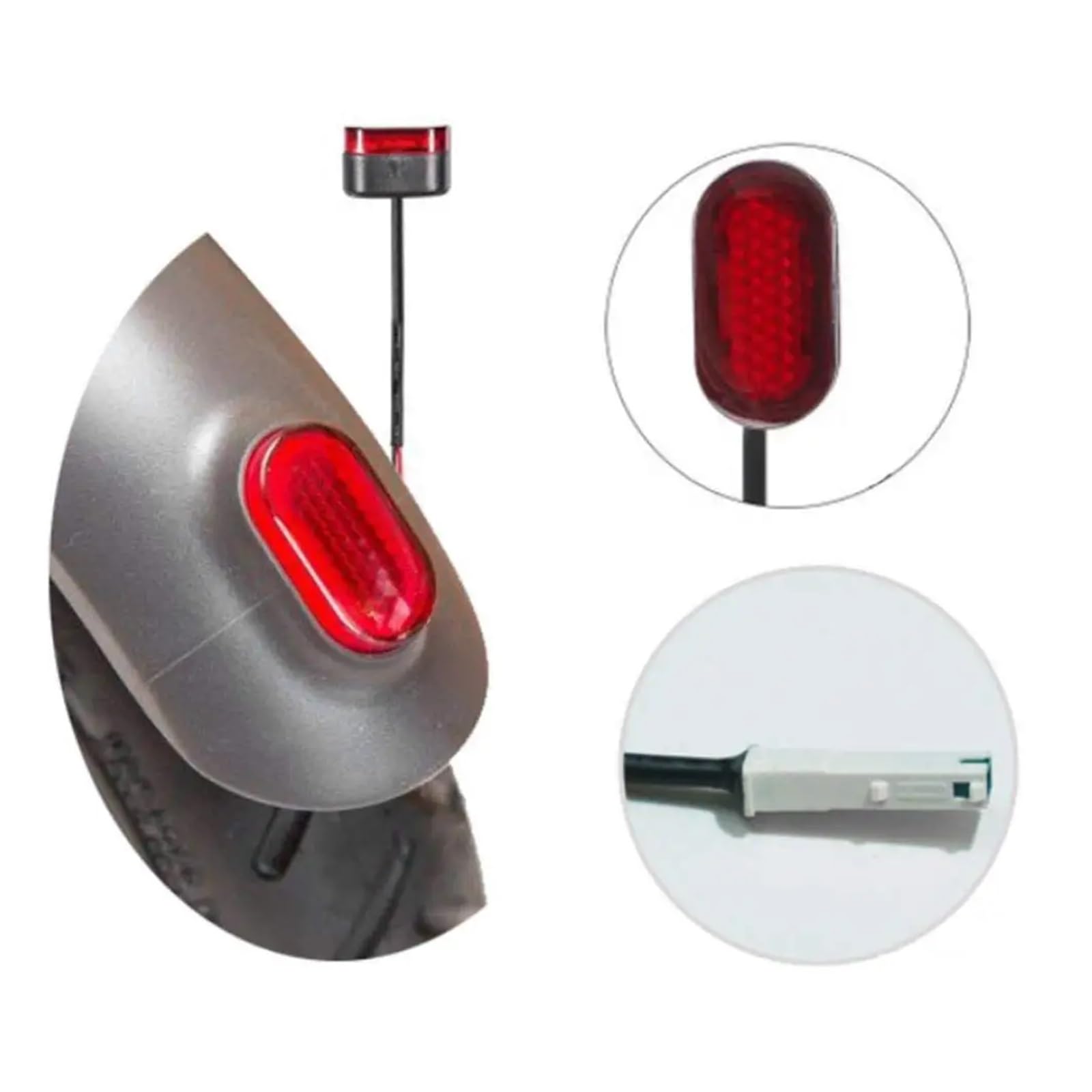 Luz Trasera for Patinete eléctrico, luz Trasera LED, luz de Freno, lámpara de Seguridad for pájaros, Compatible con Xiaomi M365 Pro, Accesorios for monopatín(20pc)