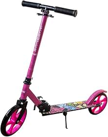 Patinete Juvenil Dobrável Com Descanso Rosa Yuupi