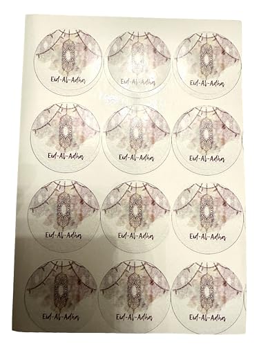 36 Eid Mubarak Stickers Eid Al Adha Labels Tags 3cm Present Hamper Card Sweet Cone Stickers Hamper Eid Labels Decorations. Sale Sale