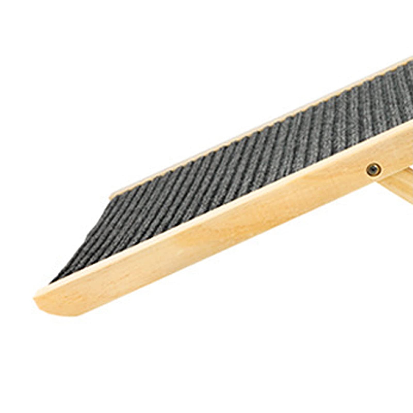 Alomejor Rampa de Madera para Perros, Escalera Plegable para Subir Mascotas, Resistente Al Deslizamiento, Ajustable, para sofá Cama, Coche, Material de Primera Calidad, Estructura Estable para