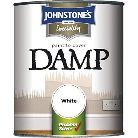 Johnstone's 307955 Paint to Cover Damp White, 750ml Cover