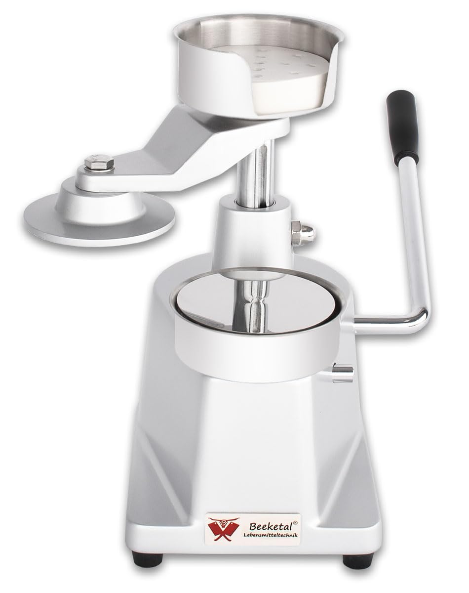 Beeketal 'BPP-3P' Hamburgerpresse Patty Maker für 10 cm Hamburger Patties | Profi Burgerpresse aus Alu und Edelstahl mit rutschfesten Gummifüßen | Inkl. 500 Stück Antihaft Trennblätter