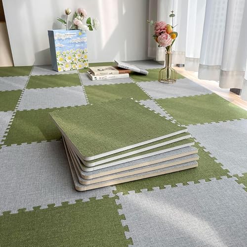 High-Density Foam Floor Pads Soundproof Interlocking Floor Tiles Non-Slip Floor Protection Mats 0.6/1cm Thickness for Home Gym Playroom Garage