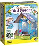Creativity for Kids Build and Paint Bird Feeder Wood Craft Kit - DIY Bird House Kit for Children, Outdoor Activities for Kids Age 6+