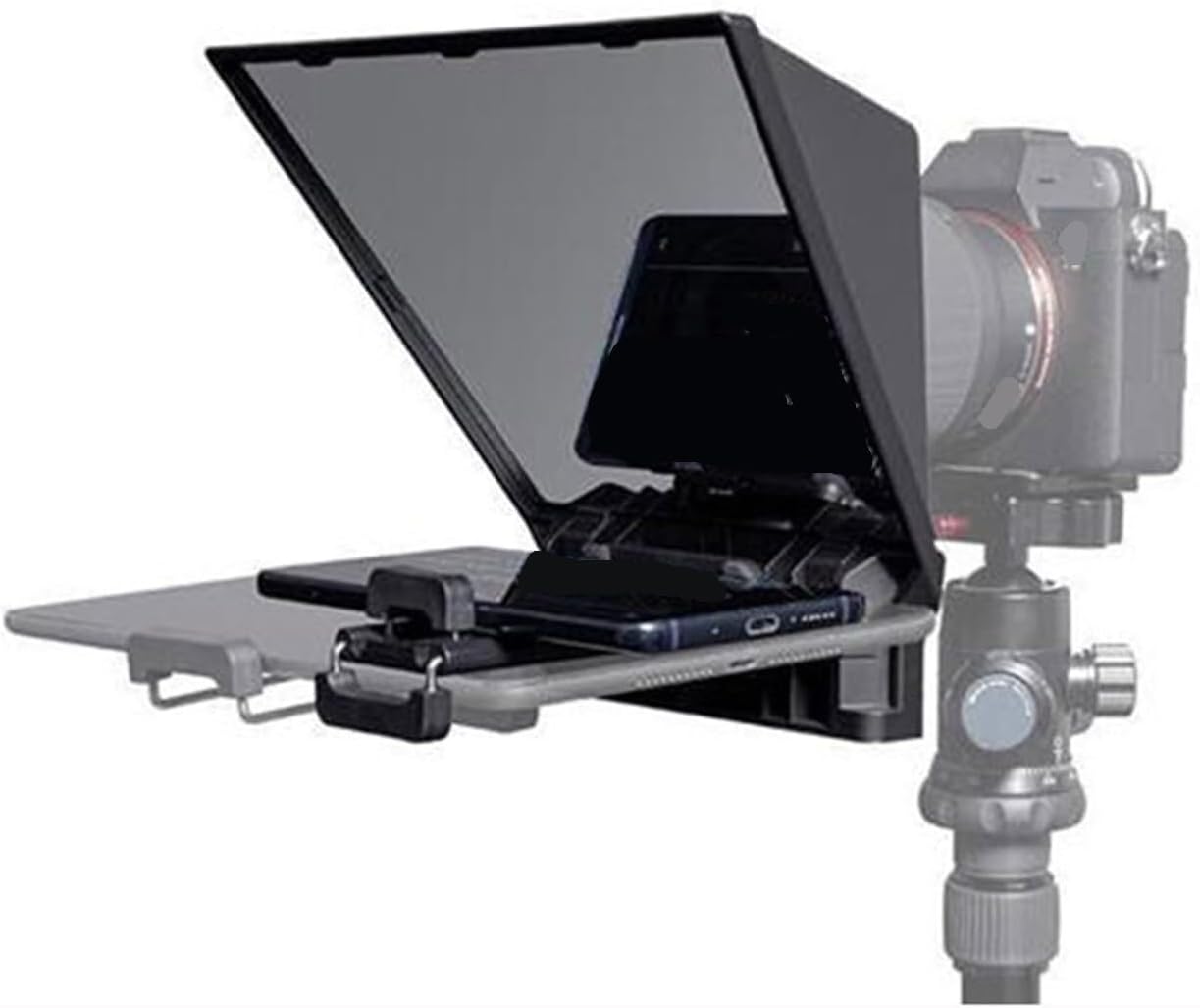 Teleprompter portátil que graba video en vivo con control remoto miniatura 1