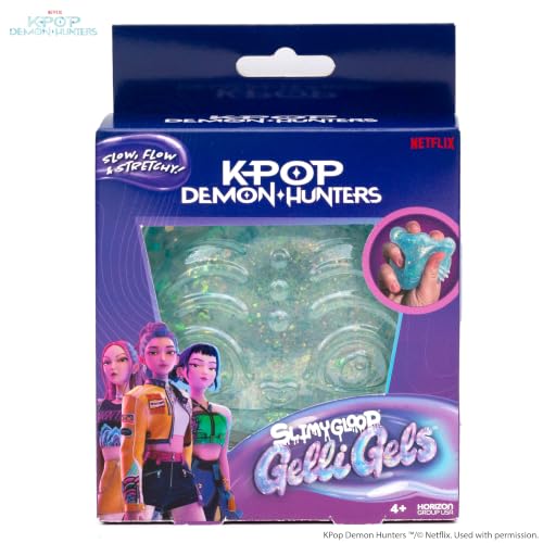 Image of Netflix Kpop Demon Hunters Derpy Blue Gelli Gels - Slow-Flow Glitter Squishy Sensory Toy, Sugar Squish Stress Fidget for Kids & Teens
