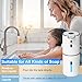 OHIFAST Automatic Liquid Soap Dispenser Touchless, USB Rechargeable Smart Hand Soap Dispenser, 6-Level Adjustable, 12.8oz/380mL Wall Mounted for Bathroom Kitchen Dish Soap-White