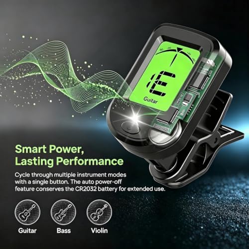 Image of Guitar Tuner Clip on Ukulele Tuner-for Acoustic Electric Bass Ukulele Violin Tuner